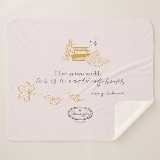 Couverture Sherpa Gilmore Girls Rory Book Quote Design (Devant (Horizontal))