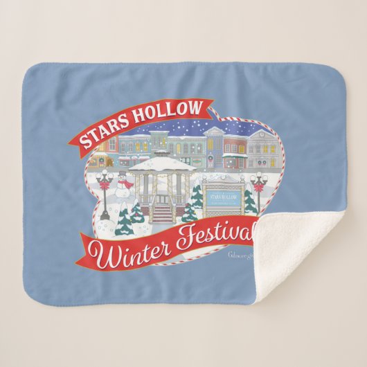 Couverture Sherpa Gilmore Girls | Stars Hollow Winter Festival (Devant (Horizontal))