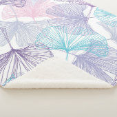 Couverture Sherpa Gingko Biloba Rose Quartz Motif (3/4)