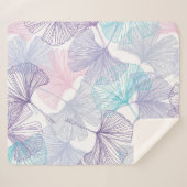 Couverture Sherpa Gingko Biloba Rose Quartz Motif (Devant (Horizontal))