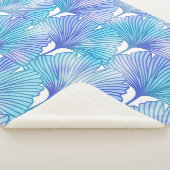 Couverture Sherpa Ginkgo Biloba Feuille Motif d'automne (3/4)