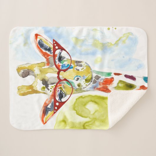 Couverture Sherpa Giraffe de pantalons (Devant (Horizontal))