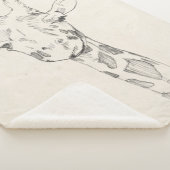 Couverture Sherpa Giraffe Portrait | Croquis (3/4)