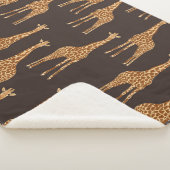 Couverture Sherpa Giraffes Dark : Vintage Abstrait sans joint. (3/4)