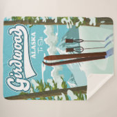 Couverture Sherpa Girdwood Alaska to ski Magnet (Devant (Horizontal))