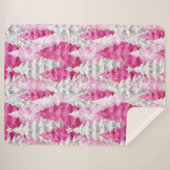 Couverture Sherpa Girly Pink Silver Glam Christmas Trees Stripes (Devant (Horizontal))