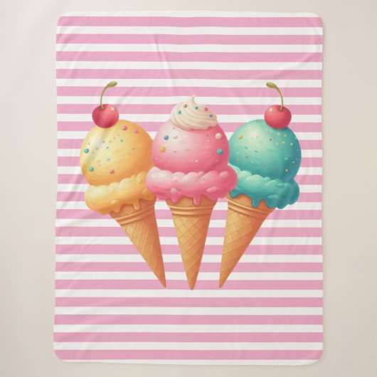 Couverture Sherpa Glace colorée (Devant)