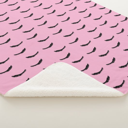 Couverture Sherpa Glace d'cils noirs roses (3/4)