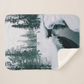 Couverture Sherpa Glace et neige | Flux dans un paysage hivernal enn (Devant (Horizontal))