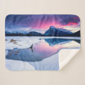 Couverture Sherpa Glace et neige | Mt. Rundle, Canada (Devant (Horizontal))