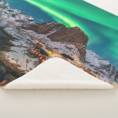 Couverture Sherpa Glace et neige | Northern Lights, Norvège (3/4)