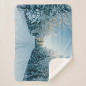 Couverture Sherpa Glace et neige | Route d'hiver gelée Russie, Sibér (Devant)