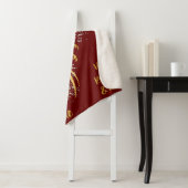 Couverture Sherpa Glam Gold Phoenix Silver Parties scintillant Monog (En situation)