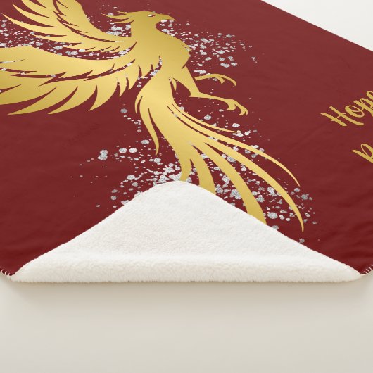 Couverture Sherpa Glam Gold Phoenix Silver Parties scintillant Monog (3/4)