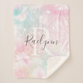 Couverture Sherpa Glam Parties scintillant rose Pastel Motif fille (Devant)