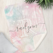 Couverture Sherpa Glam Parties scintillant rose Pastel Motif fille