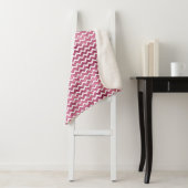 Couverture Sherpa Glamme rose blanc Zigzag (En situation)