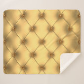 Couverture Sherpa Glamour D'Or : Décor Luxueux. (Devant (Horizontal))