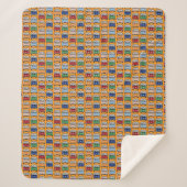 Couverture Sherpa Glamping Classic Retro Campervan fandom VDub (Devant)