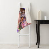 Couverture Sherpa Glisser-Couleur Queen Design (En situation)