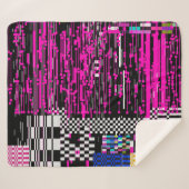 Couverture Sherpa Glitched retro VHS screen with flickers and broken (Devant (Horizontal))
