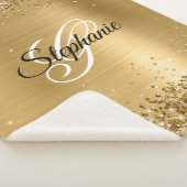 Couverture Sherpa Glitterie or huile Fancy Monogramme (3/4)