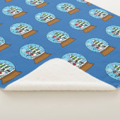 Couverture Sherpa Globe de neige avec Snowman et Motif d'arbre à pin (3/4)