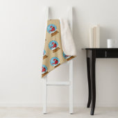 Couverture Sherpa Globe des neiges avec cardinal rouge mignon (En situation)