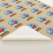 Couverture Sherpa Globe des neiges avec cardinal rouge mignon (3/4)