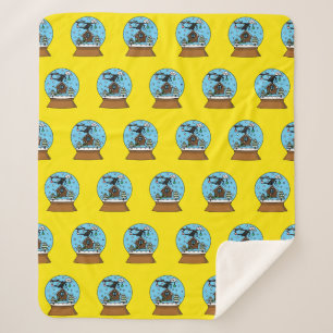 Couverture Sherpa Globe des neiges avec chant Blackbird