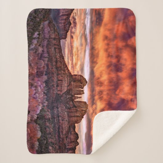 Couverture Sherpa Gloire de matin rose (Devant)