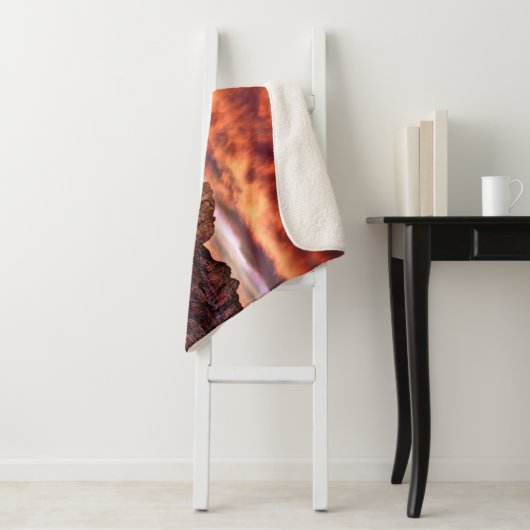 Couverture Sherpa Gloire de matin rose (En situation)