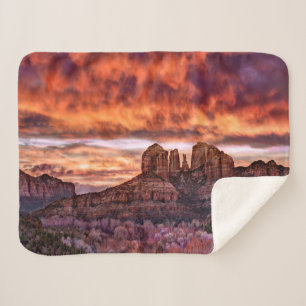 Couverture Sherpa Gloire de matin rose
