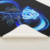 Couverture Sherpa Glowing infinity with blue rose (3/4)
