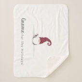 Couverture Sherpa Gnome for the Holidays Design scandinave (Devant)
