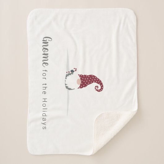 Couverture Sherpa Gnome for the Holidays Design scandinave (Devant)