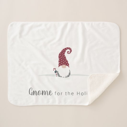 Couverture Sherpa Gnome for the Holidays Design scandinave (Devant (Horizontal))