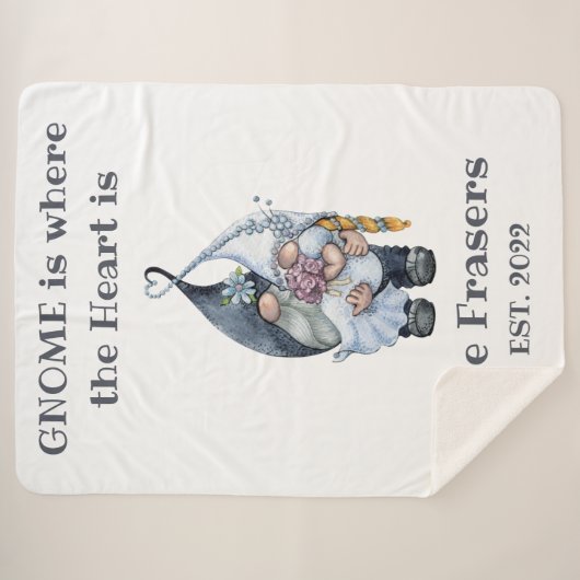 Couverture Sherpa Gnome Mariage (Devant (Horizontal))