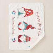 Couverture Sherpa Gnome Sweet Gnome Cute Simple Vacances Elf Moderne (Devant)