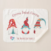 Couverture Sherpa Gnome Sweet Gnome Cute Simple Vacances Elf Moderne (Devant (Horizontal))
