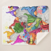 Couverture Sherpa Gnomes de Noël Sherpa Blanket Cadeau (Devant (Horizontal))