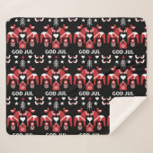 Couverture Sherpa God Jul Swedish Folk Art Sherpa Blanket (Devant (Horizontal))