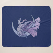 Couverture Sherpa Goddess de lune violette Wiccan Triple Moon Symbol (Devant (Horizontal))