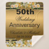 Couverture Sherpa Gold 50th Wedding Anniversary (Devant)