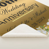 Couverture Sherpa Gold 50th Wedding Anniversary (3/4)