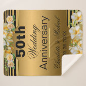Couverture Sherpa Gold 50th Wedding Anniversary (Devant (Horizontal))