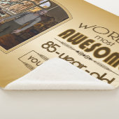 Couverture Sherpa Gold 85th Birthday World's Best Custom Photo Frame (3/4)