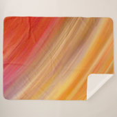 Couverture Sherpa Gold et Red Streaks Abstraits (Devant (Horizontal))