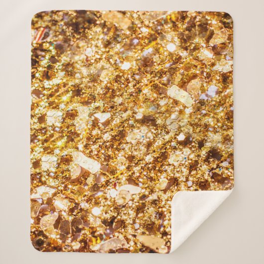 Couverture Sherpa Gold glitter background (Devant)