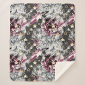 Couverture Sherpa Gold stars grunge abstrait design urbain moderne (Devant)